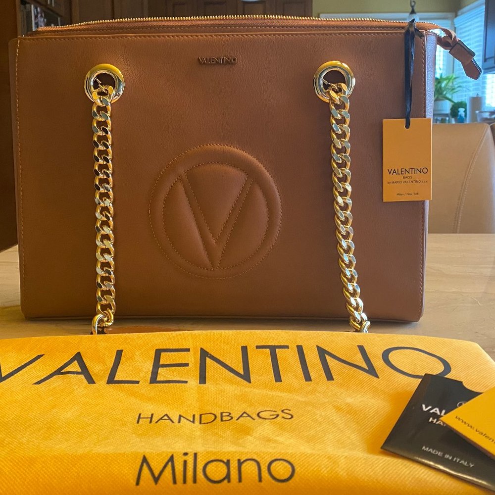 NWT Valentino Floraline Sauvage Leather Tote